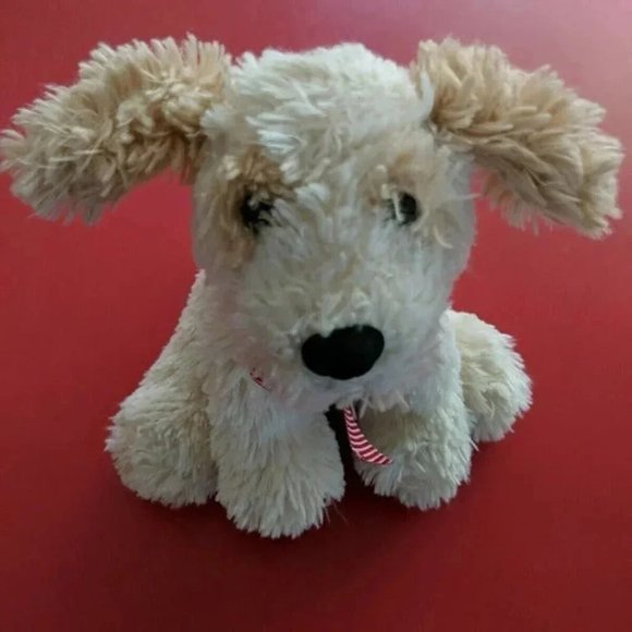 ❤️ Dan Dee's Collectors Choice small floppy plush White & Cream puppy dog - Picture 1 of 2